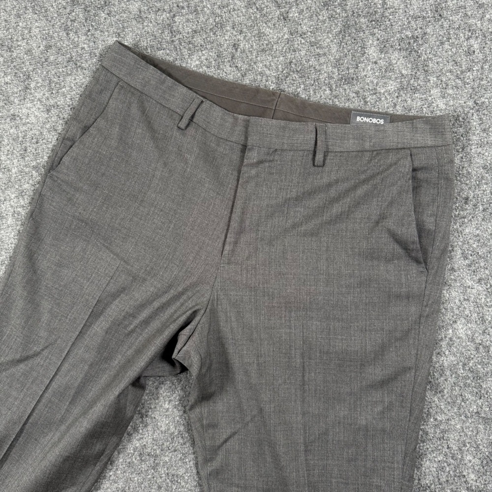 Bonobos Pants Size 36 x 29 Gray Slim Fit Wool Blend Dress‎ Office Career Men's